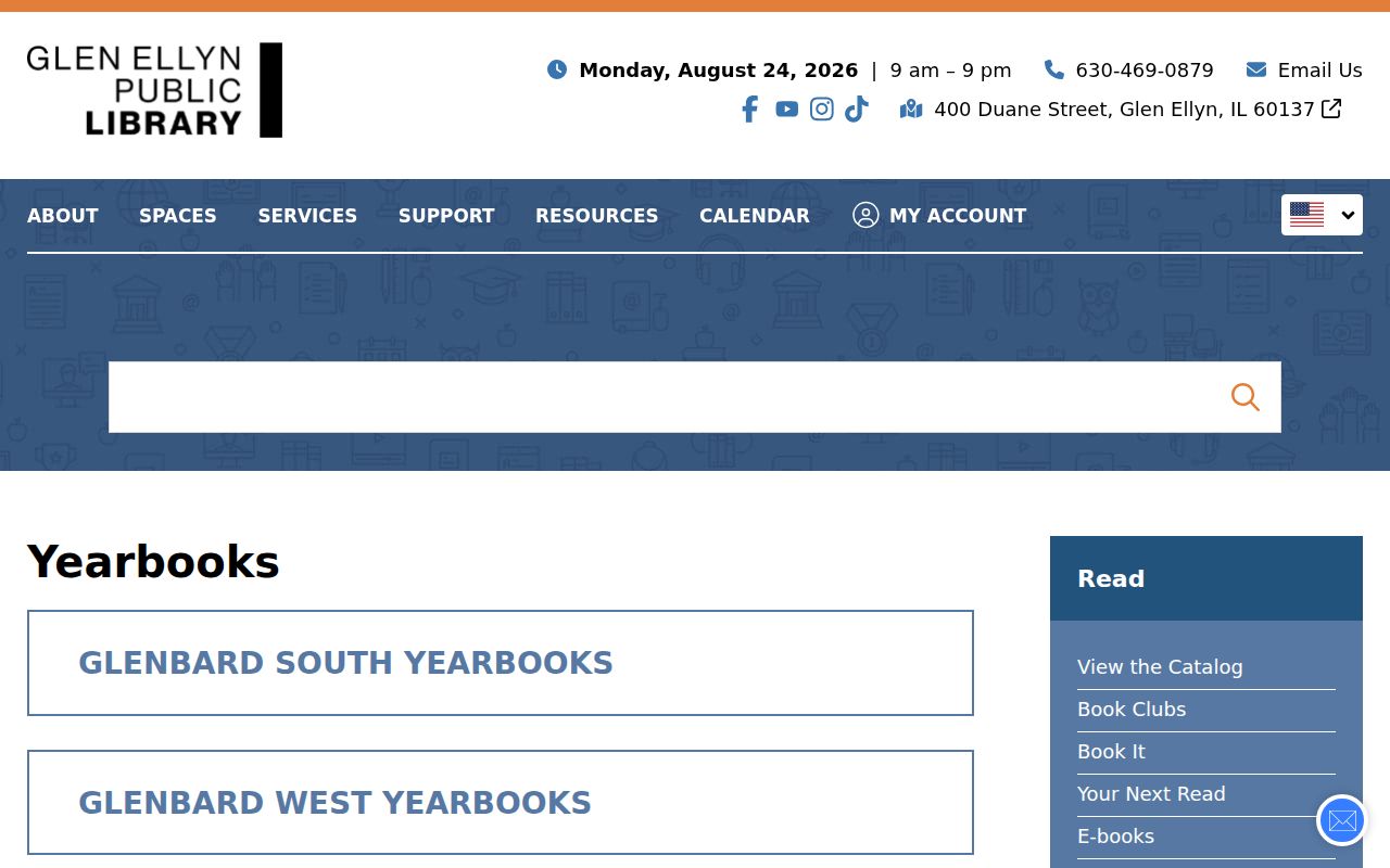Glenbard digital yearbooks used with Glen Ellyn city directories