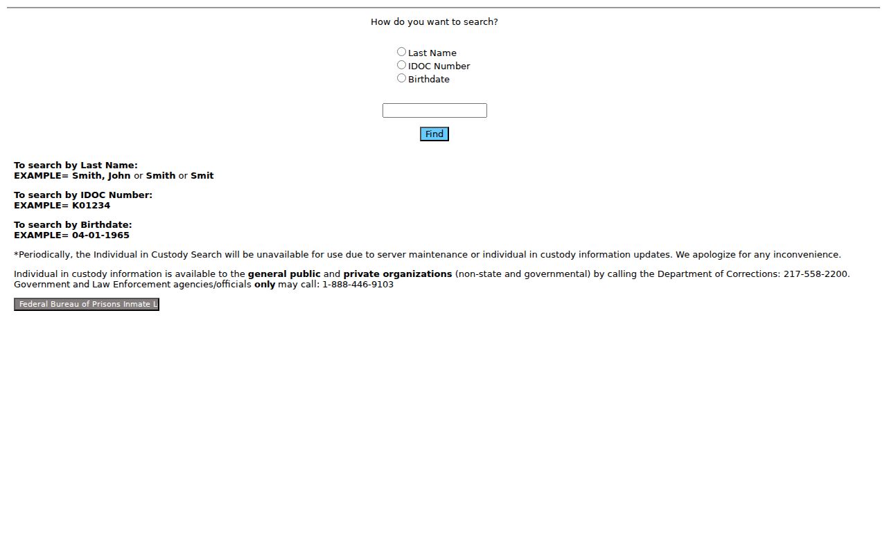 Illinois Department of Corrections inmate search linked from Glen Ellyn records research