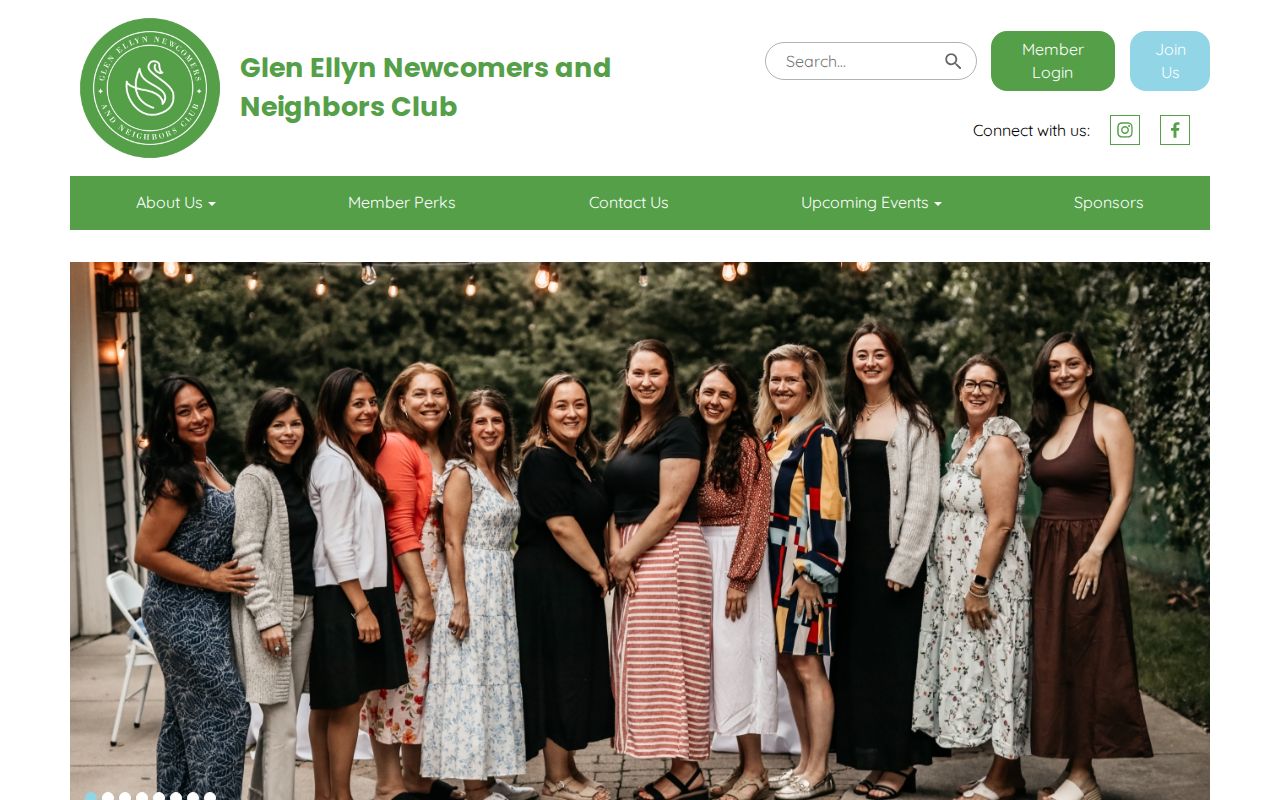 Glen Ellyn Newcomers and Neighbors Club public membership and events page
