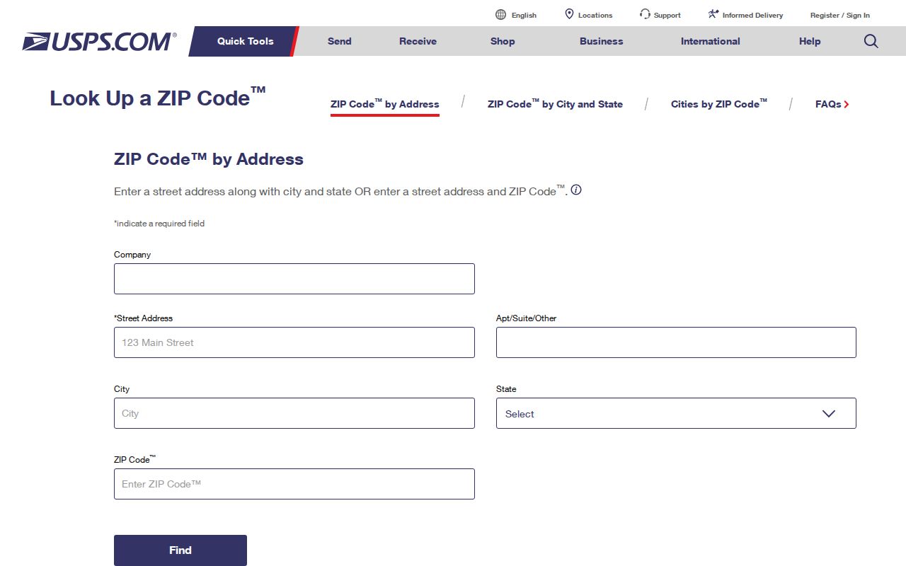 USPS address lookup for a Glen Ellyn street address